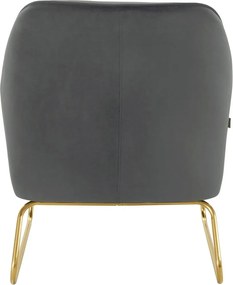 Poltrona in velluto grigio Joshua - Støraa