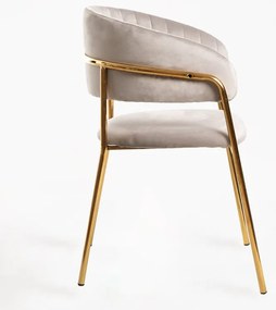 Sedia Moniel Golden Velluto - Grigio