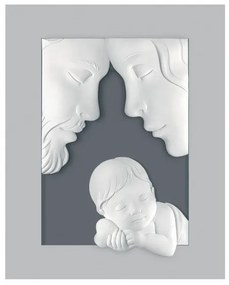 Bongelli preziosi sacra famiglia in marmorino cm 14 x 17 GRIGIO