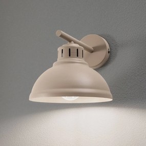 Luminex Applique Sven, a 1 luce, beige, acciaio
