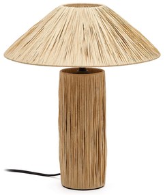 Kave Home - Lampada da tavolo Samse di rafia naturale