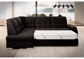 Divano angolare marrone allungabile/con contenitore (con penisola a sinistra/a L) Sado – ELTAP