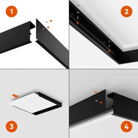 Cornice per Pannello LED 60x60 - Nera Colore Nero