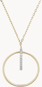 Collana placcata in oro con diamanti Cercle Prodigieux, 0,03 carati