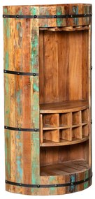 Scaffale per vino in legno riciclato colore naturale 8 bottiglie 60x115 cm Kaveri - Interia Home &amp; Living