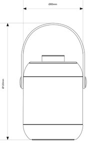 Brilliant - Lampada da tavolo LED da esterno dimmerabile GEMMA LED/1,9W/5V IP44 bianco