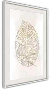 Poster  Leaf Veins  Cornice Quadri Cornice d'oro con passe-partout, Larghezza x Altezza Home decor 20x30