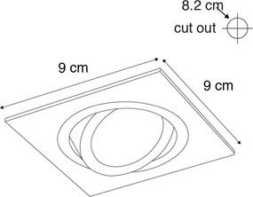 Faretto da incasso Smart in acciaio con WiFi GU10 orientabile - Lock 1