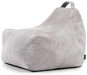 Pouf a sacco per bambini grigio chiaro con rivestimento in velluto a coste Game Amuse – SLOWDOWN