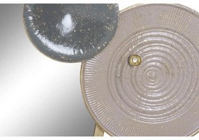 Decorazione da Parete DKD Home Decor Specchio Grigio Dorato Metallo Terracotta Moderno Cerchi (96,5 x 7 x 59 cm)