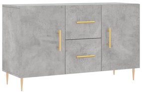 Credenza grigio cemento 100x36x60 cm in legno multistrato