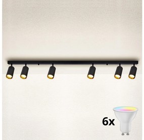 Brilagi - Lampada spot LED dimmerabile SELE 6xGU10/6,5W/230V nero/oro