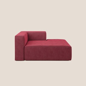 Nettuno modulo chaise longue in morbido tessuto bouclè T07 rosso