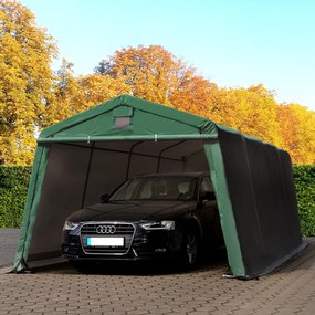 TOOLPORT 3,3x6,2m tenda garage, PVC 500, verde scuro - (8009)