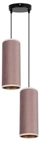 Lampadario a cavo AVALO 2xE27/60W/230V Ø20 cm rosa/rame
