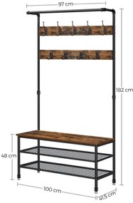 Appendiabiti a piantana NAVOR marrone/nero