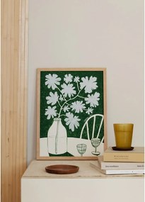 Poster 30x40 cm Blue Flowers &amp; Red Wine – Anouk van Cleef – The Poster Club