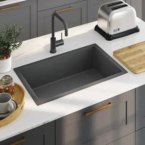 Lavello Da Cucina Artigianale Nero İn Acciaio Inox /