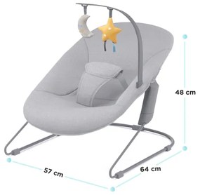 KINDERKRAFT - Lettino per bambini CALMEE grigio