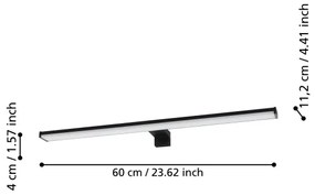 Eglo 99731 - Illuminazione a LED per specchi da bagno PANDELLA LED/11W/230V IP44