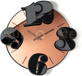 Orologio da parete benguiat nero,crystal luxe rosa