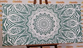 Stampa su tela – Mandala armonia su sfondo verde