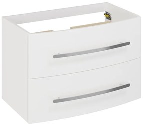 Mobile da bagno sotto lavabo Perla bianco laccato opaco L 81.2 x H 53.7 x P 47.5 cm 2 cassetti, lavabo non incluso