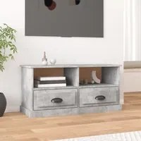 Mobile Porta TV Grigio Cemento 93x35,5x45cm Legno Multistrato 816468