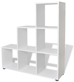 Libreria scalare / scaffale espositore 107 cm bianco