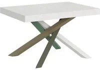 Tavolo Allungabile - VOLANTIS Telaio: 4/A, Colore: Bianco Frassino, Dimensioni: 90x130/390