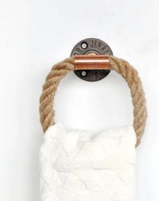 Porta asciugamani 16x16 cm beige/oro