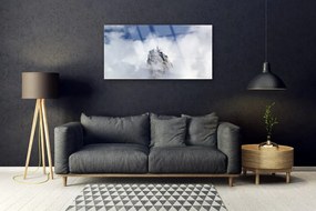 Quadro su vetro acrilico Paesaggio di nuvole di montagna 100x50 cm