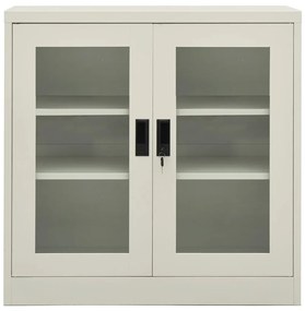 Armadio per ufficio grigio chiaro 90x40x90 cm in acciaio