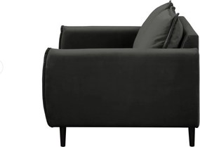 Divano grigio scuro con rivestimento in velluto 138 cm Juli – Ropez