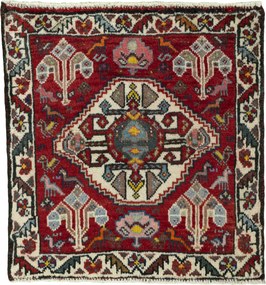 Shiraz Tappeto persiano 60x60 Rosso (Iran) Annodato A Mano