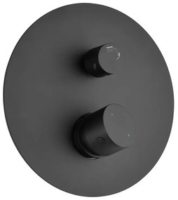 Set doccia incasso nero opaco con soffione 30 e kit doccia completo Gemini