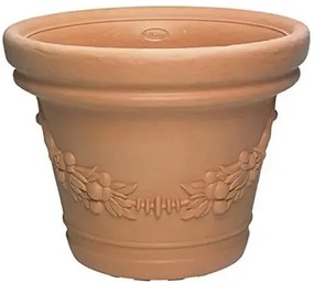 Vaso tondo diametro 50 festonato diversi colori, TERRACOTTA