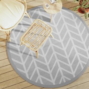 Tappeto Da Esterno Arakıl Grigio Ø160 Cm İn Pp /
