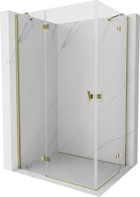 Mexen Mist-H Duo cabina doccia a battente sinistra 120 x 85 cm, trasparente, oro - 8A5-120L-085P-50-00