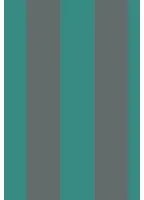 Tapete Glastonbury Stripe von Cole & Son - Teal & Charcoal