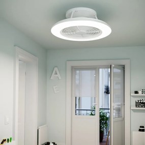 Ventilatore da soffitto Alisio WiFi bianco, Ø 52.5 cm, CCT, dimmerabile, MANTRA IP20