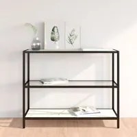 Tavolo Consolle Trasparente e Marmo Bianco 100x36x90 cm Vetro cod mxl 14725