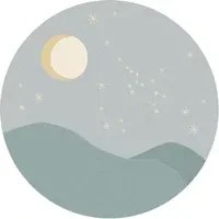 Eijffinger Carta da parati panoramica Star Sign Circles Blue - Sagittarius