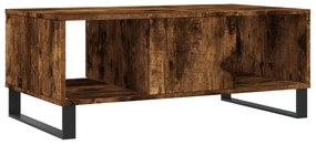 Tavolino da Salotto Rovere Fumo 90x50x36,5 cm Legno Multistrato