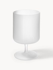 Set di 2 bicchieri da vino in vetro soffiato con scanalatura in rilievo Ripple
