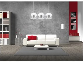 Lampadario su filo MILO 3xE27/60W/230V argento