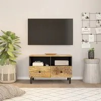 Mobile Porta TV 70x33x46 cm in Legno Massello di Mango 356892