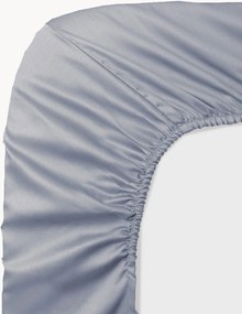 Lenzuolo con angoli boxspring in raso di cotone Ava