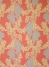 Farrow & Ball Carta da parati Wisteria - Red/ French Gray/ Churlish Green