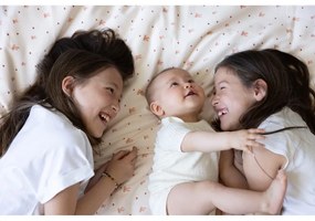 Set copripiumino e federa da bambini giallo chiaro/rosa in cotone organico per letto singolo 140x200 cm Bows – Cam Cam Copenhagen